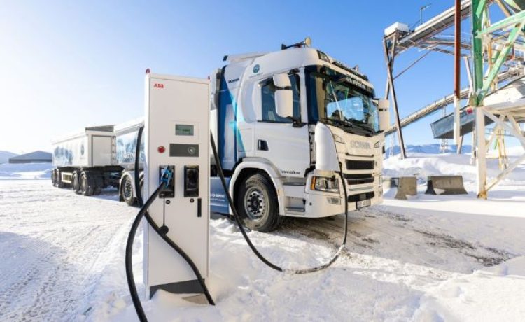 Scania достави 66-тонен електрически камион на норвежка фирма