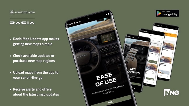 Dacia и NNG с ново решение за обновяване на картите
