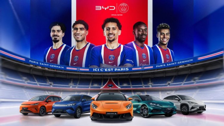 BYD Group стана официален автомобилен партньор на Пари Сен Жермен