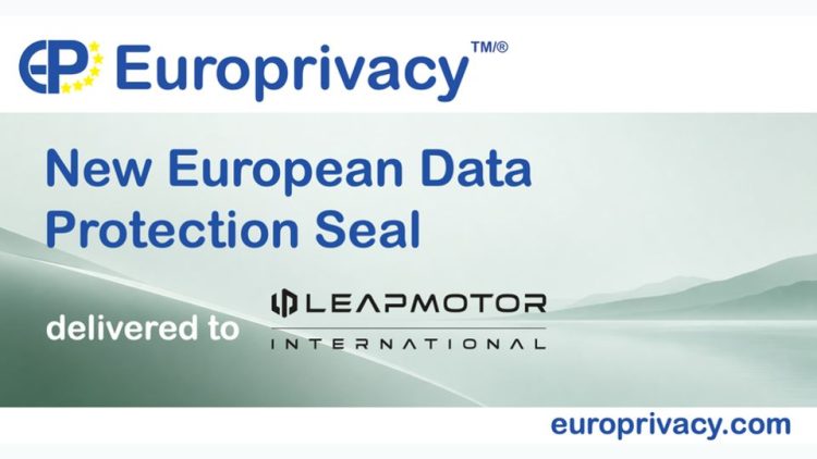 Leapmotor International B.V. взе сертификат Europrivacy
